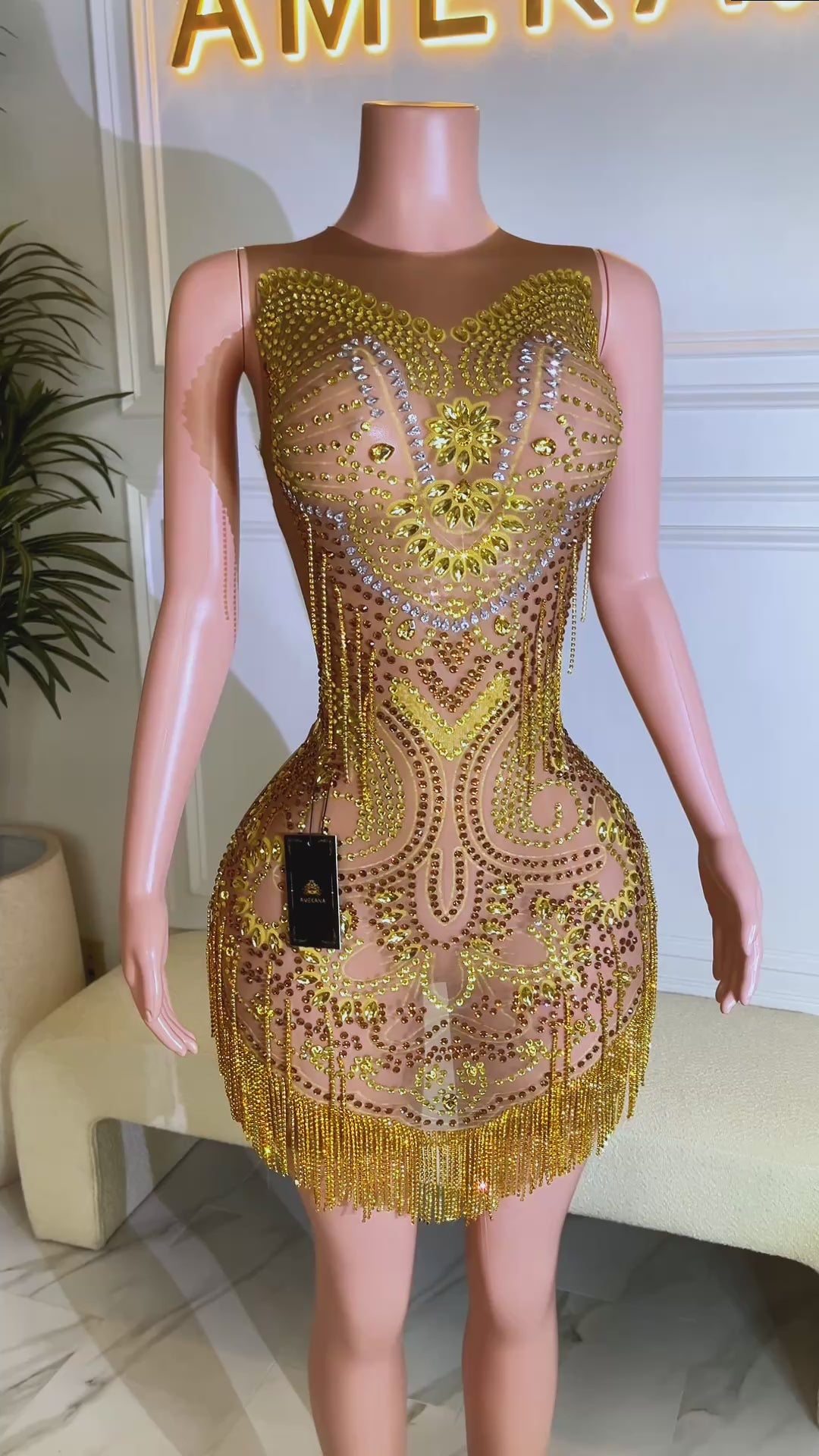 Genesis Gold Dress(Ready To Ship)