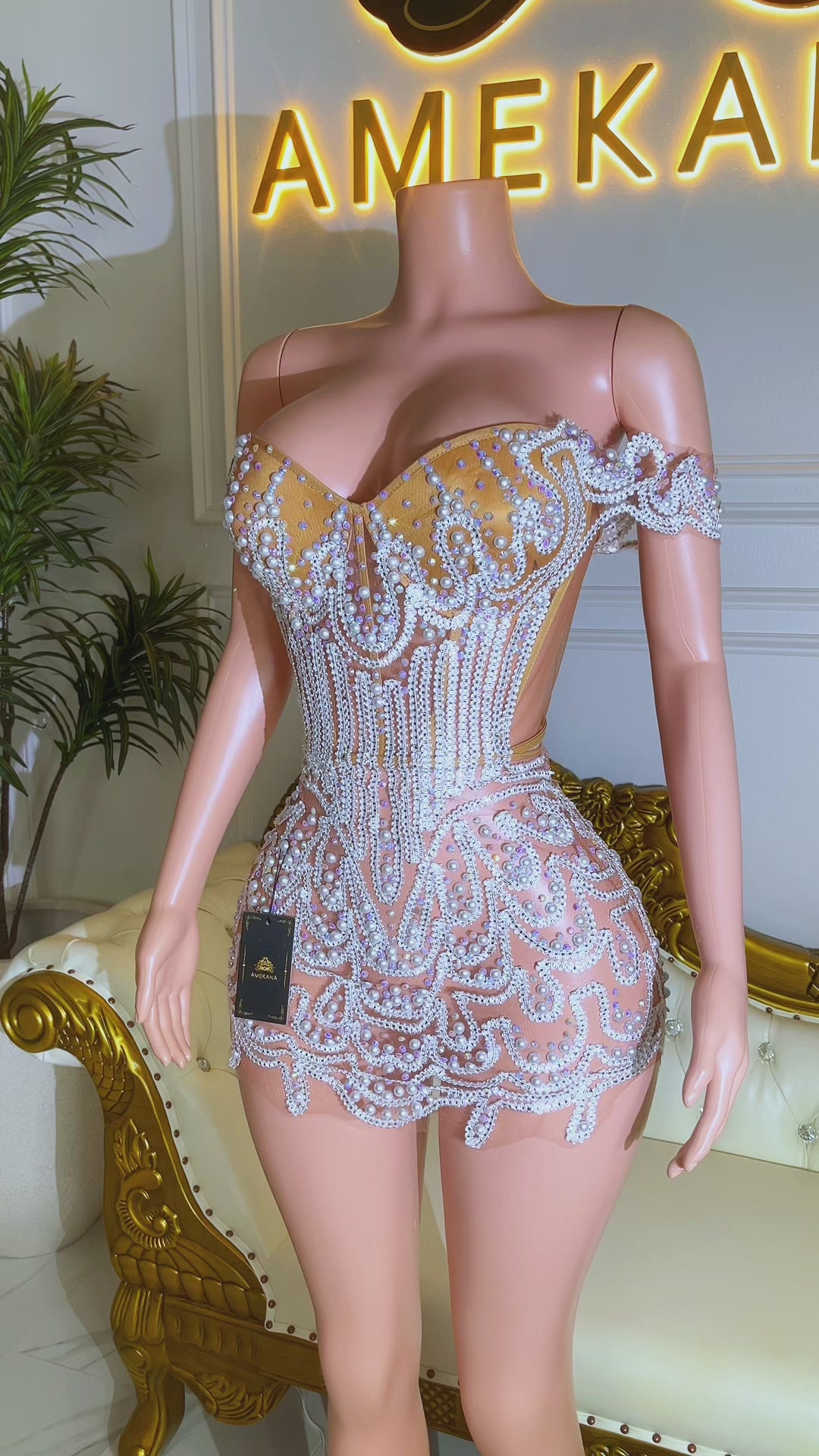 Pearly Obsession Mini Dress (Ready To Ship)