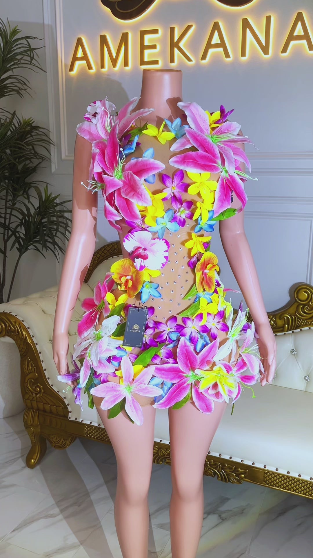 Blossom Flower Mesh Dress (Ready To Ship)