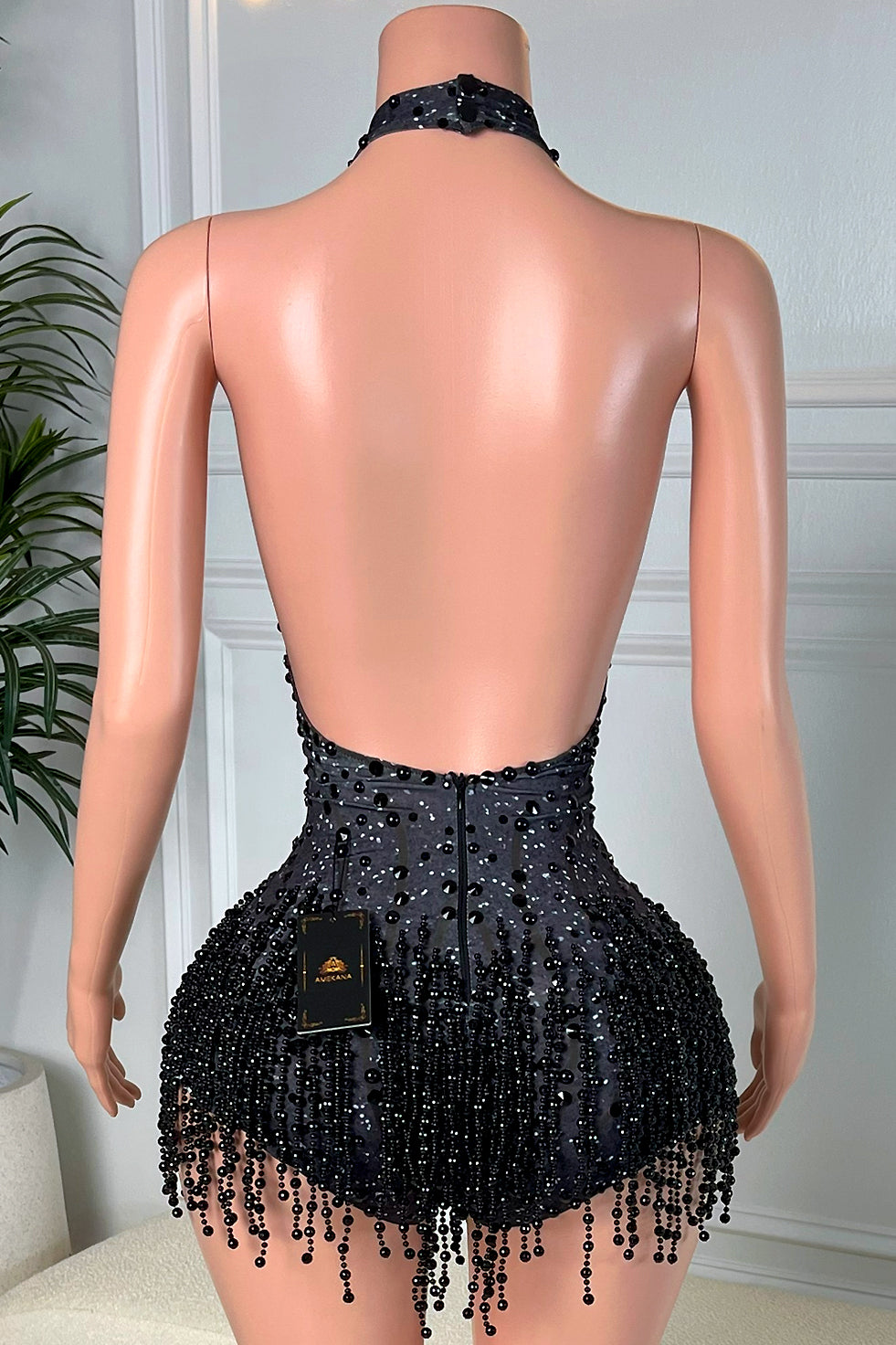 Primo Pearl Black Playsuit (Ready To Ship)