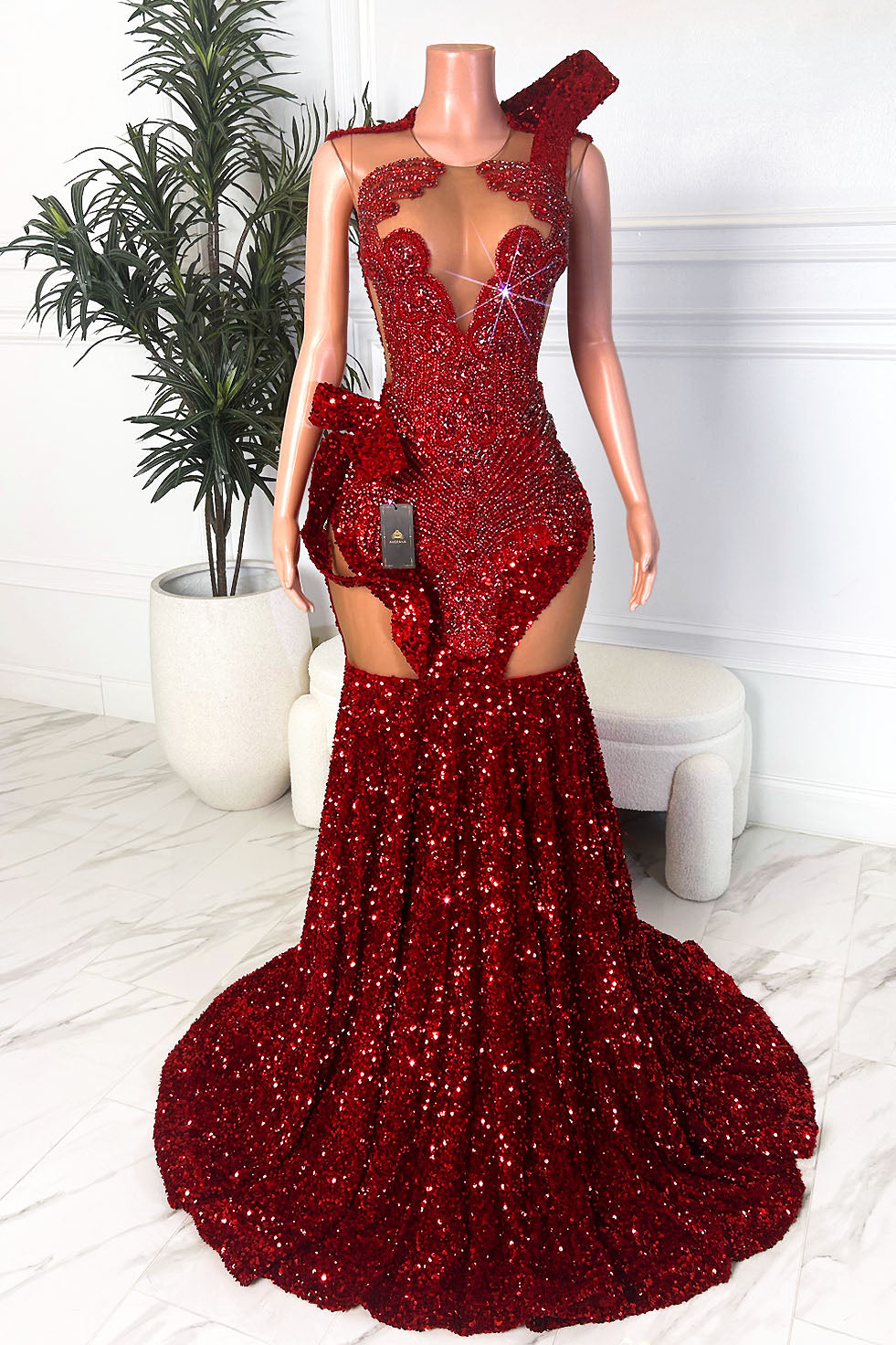 Destiny Red Maxi Dress (Ready To Ship)