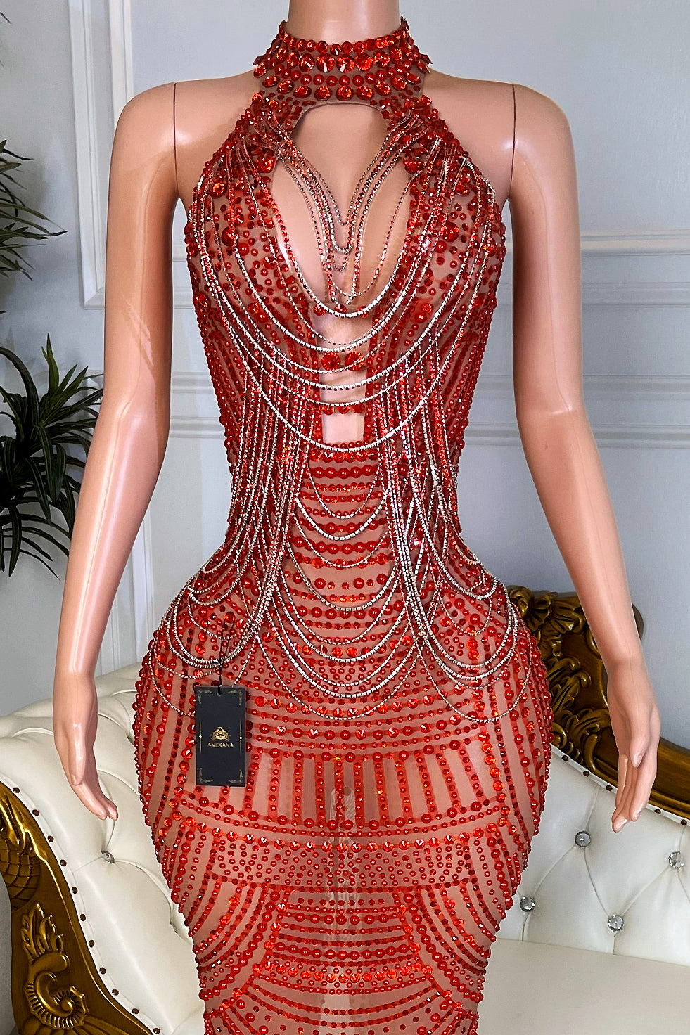 So Mysterious Red Dress (Ready To Ship)