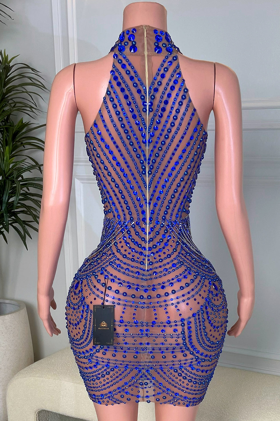 So Mysterious Blue Mini Dress (Ready To Ship)