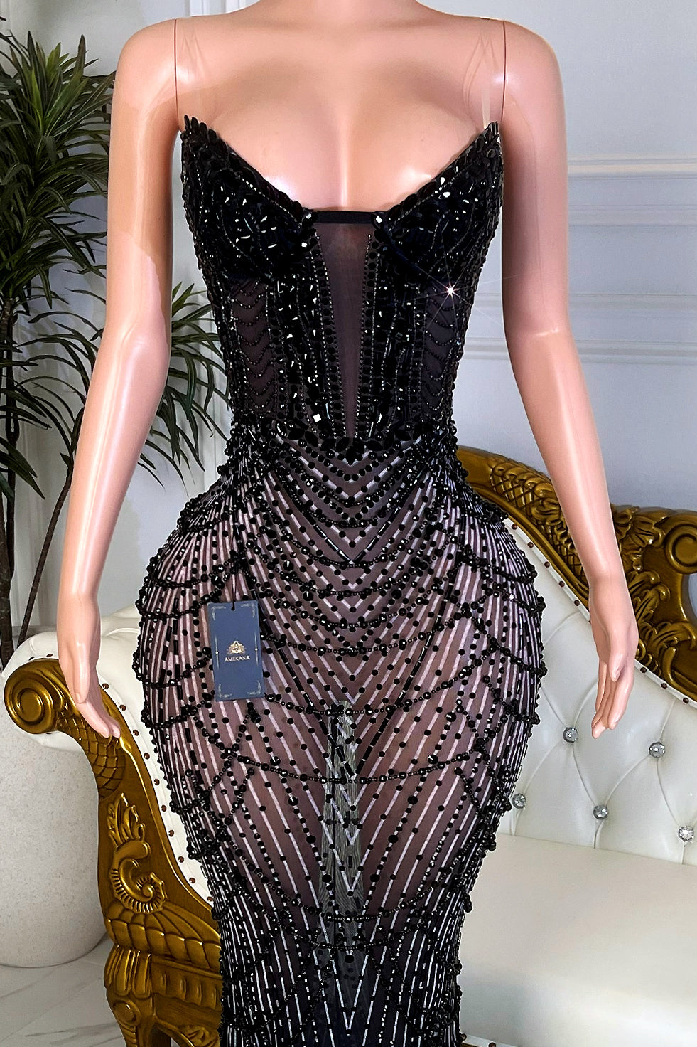 Kana Black Maxi Dress (Ready To Ship)