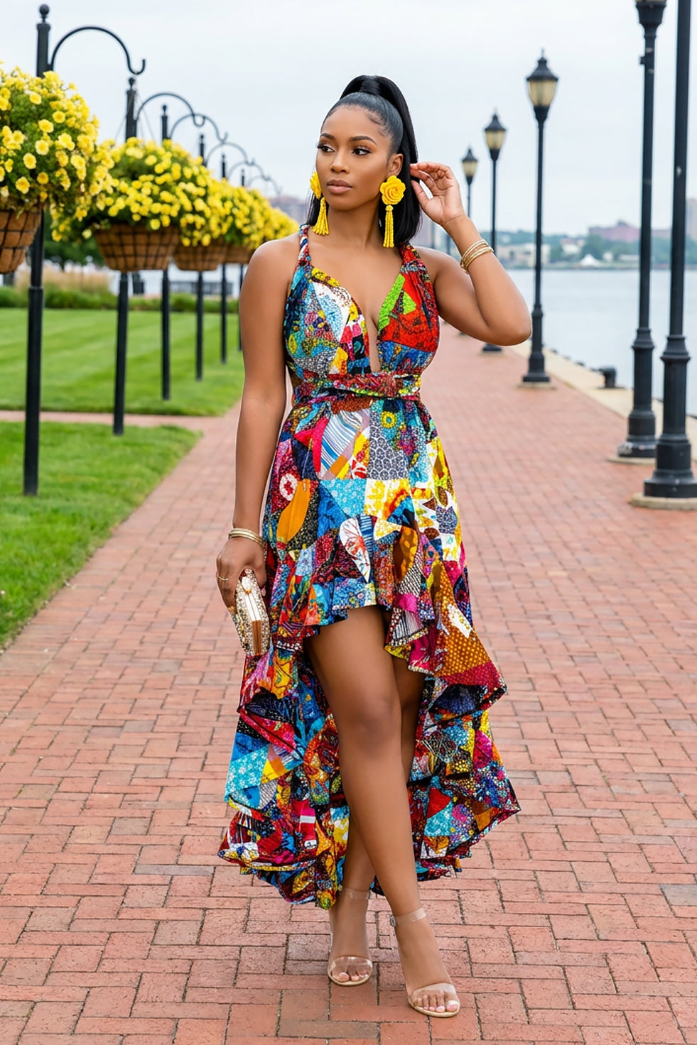 Patchwork Queen Ankara Dress(Ready To Ship)
