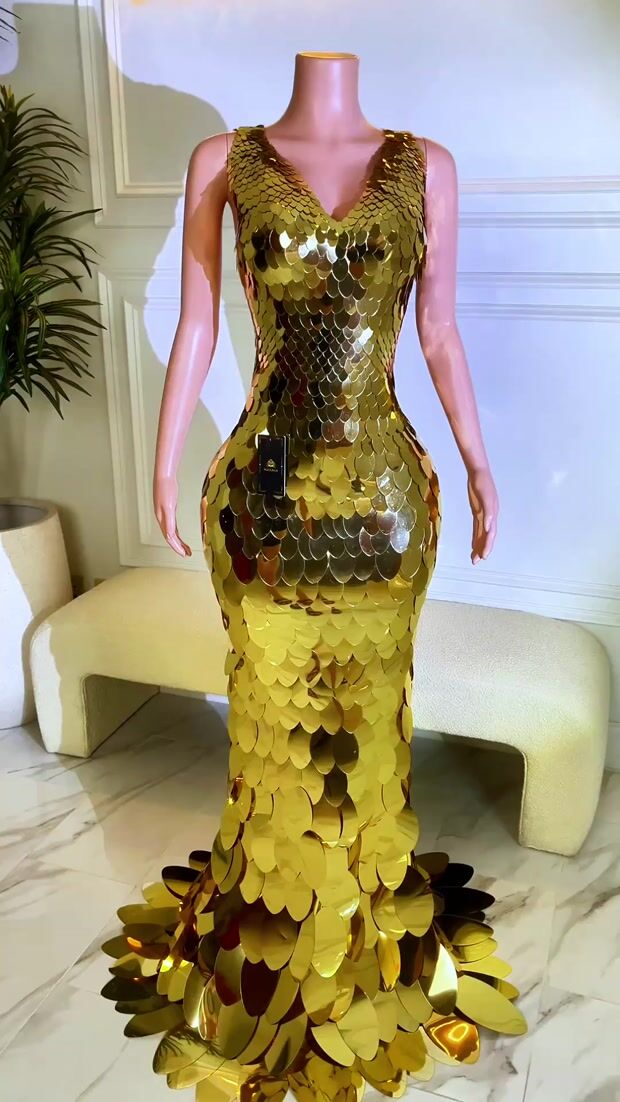 Golden Envy Maxi Dress (Pre-Order)