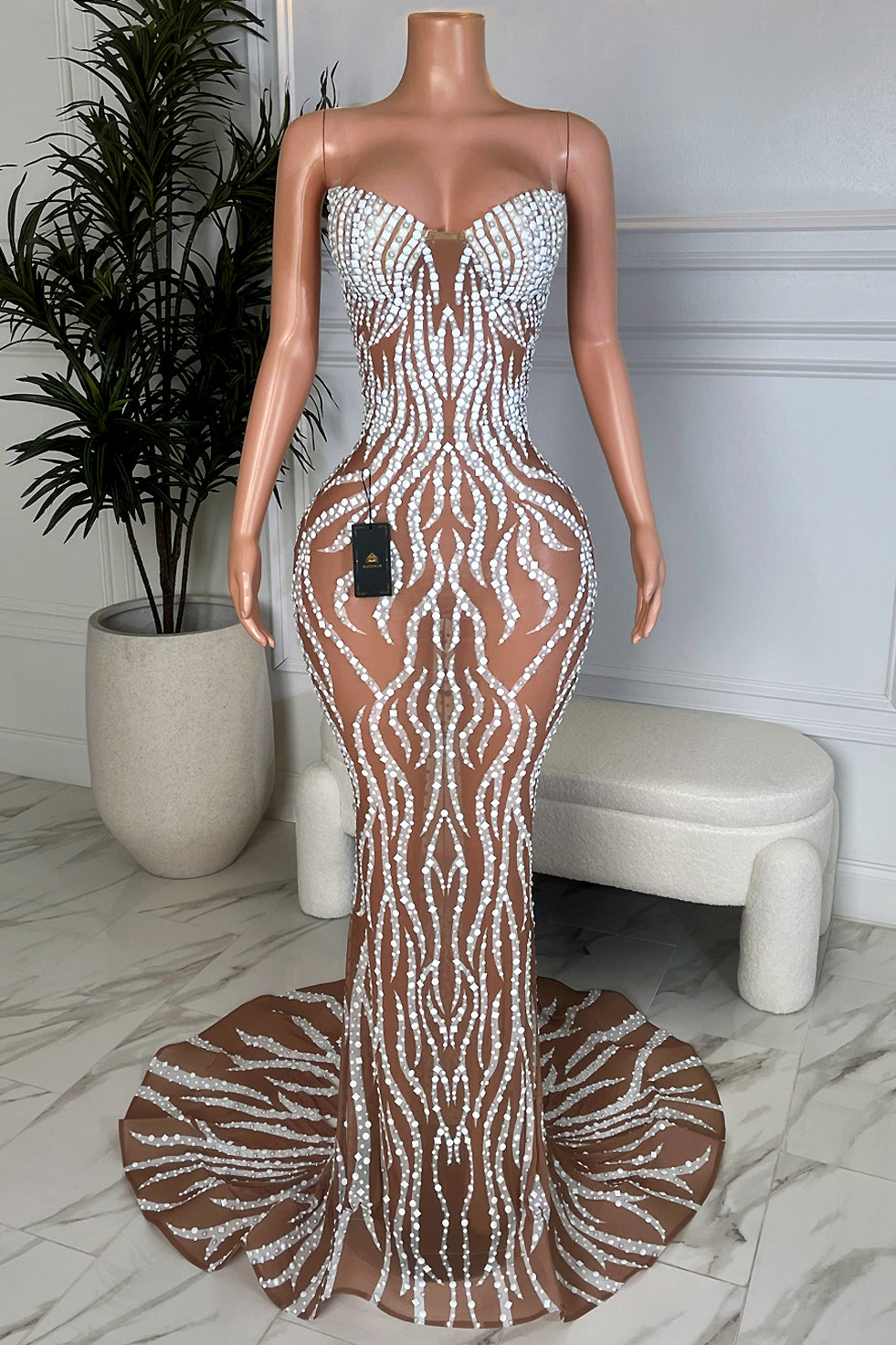 Wands White Maxi Dress (Ready To Ship)