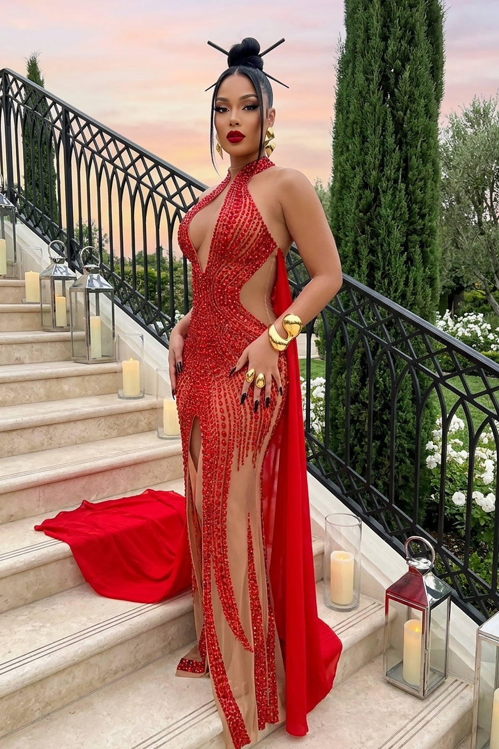 Auruma Goddess Red Dress (Pre-Order)