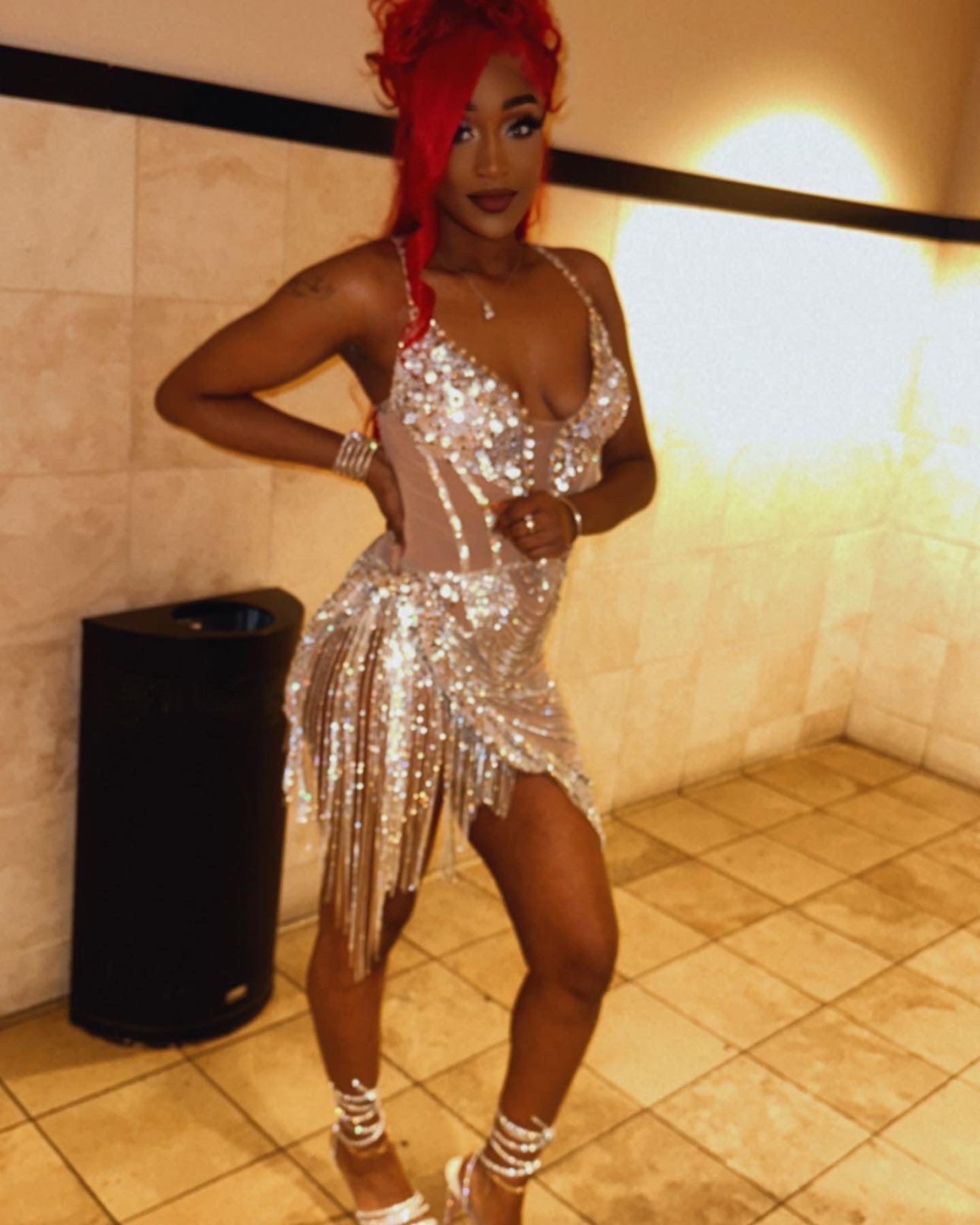 Butter Rhinestone Dress (Ready To Ship)