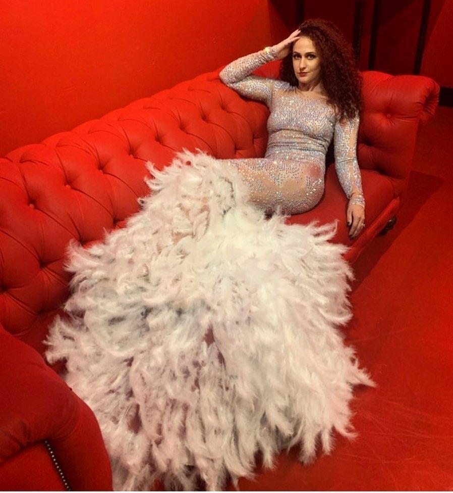 Alist Diamante Feather Dress (Ready To Ship)