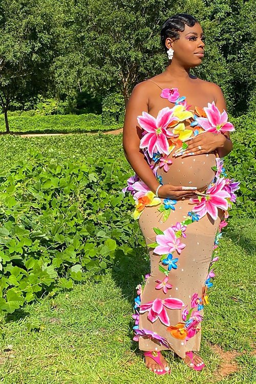 Bliss Flower Maxi Dress (Ready To Ship)