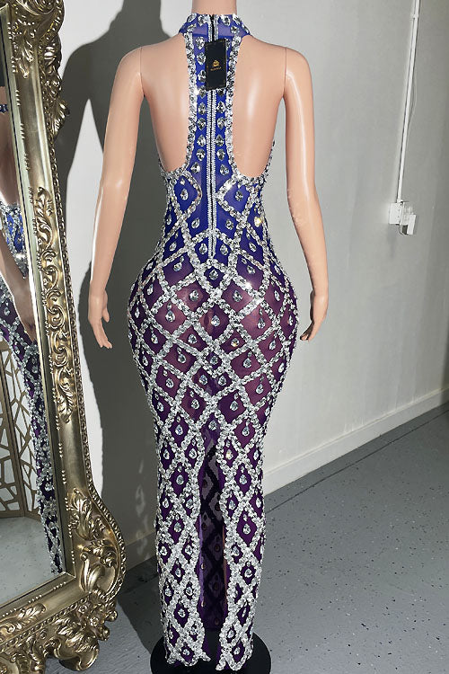 Midnight Rhinestone Dress - amekana.mom