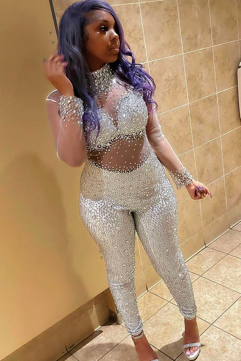 Icon Diamante Bodysuit (Ready To Ship)