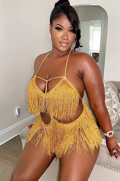 Jadore Tassel Bodysuit (Ready To Ship)