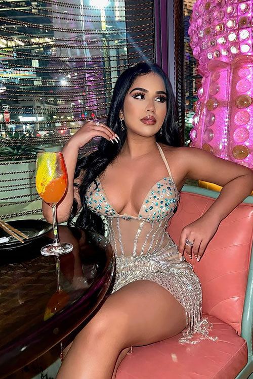Maren Diamante Tassel Dress