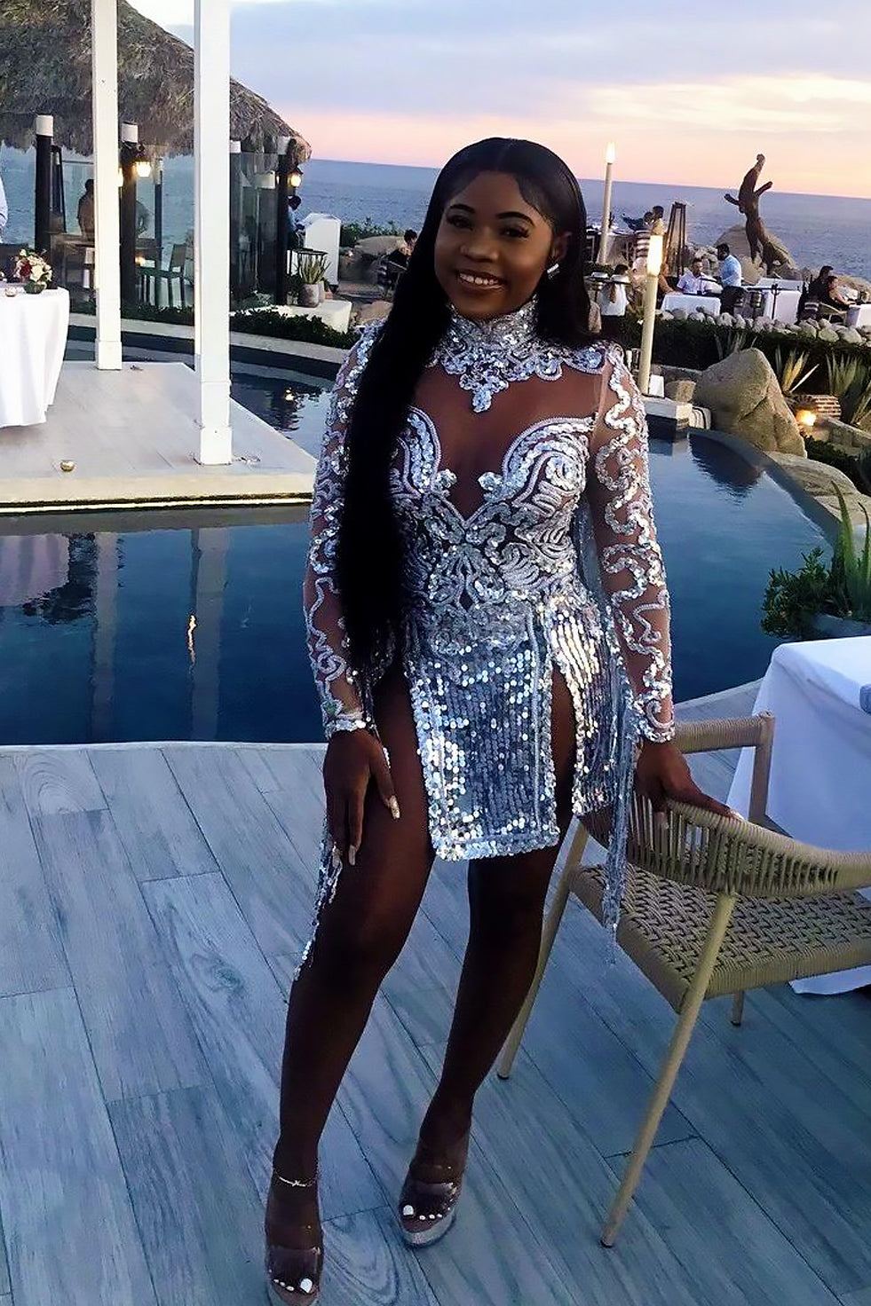 Partition Sequin Dress (Ready To Ship)