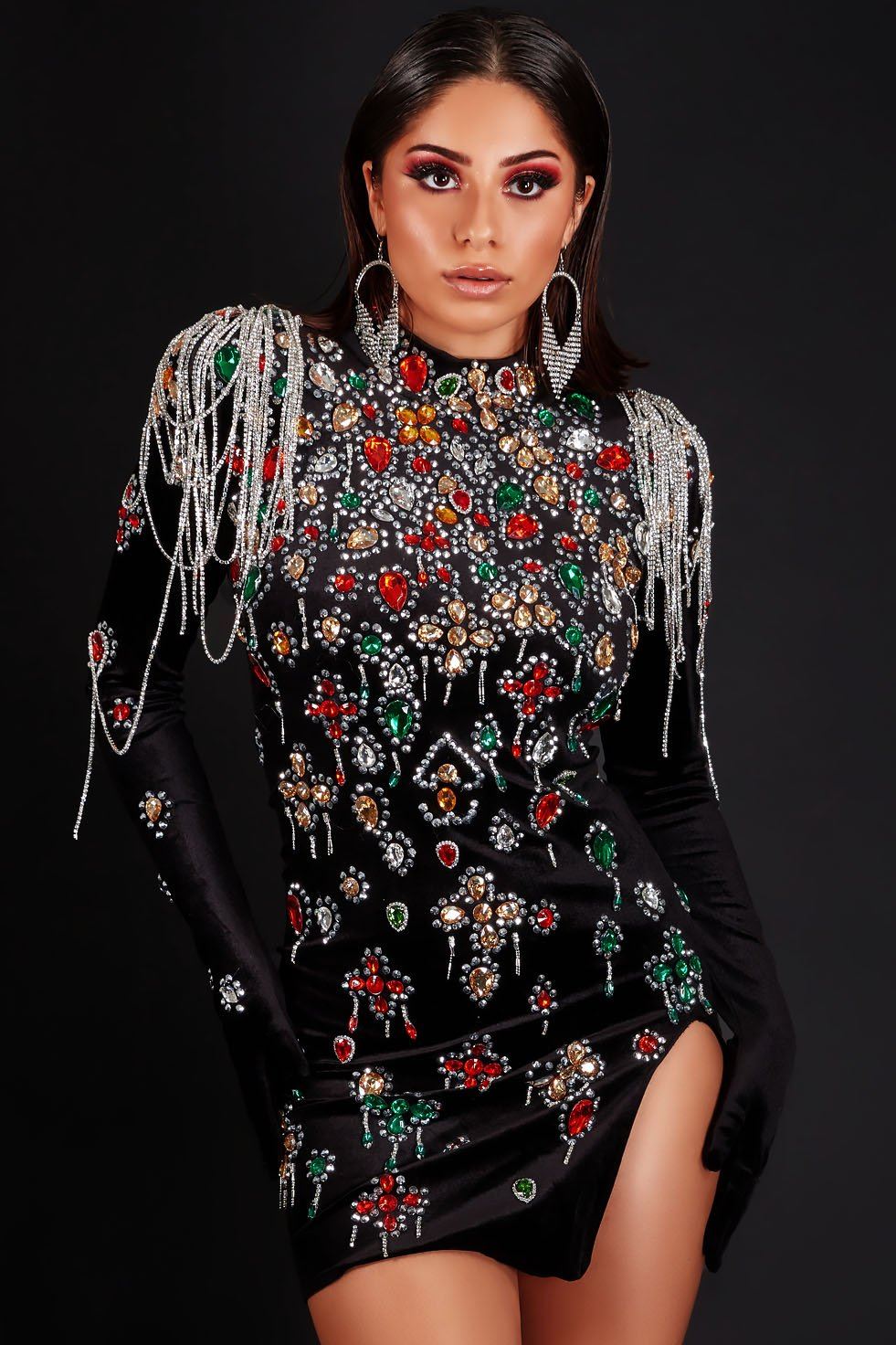 Shally Diamante Dress